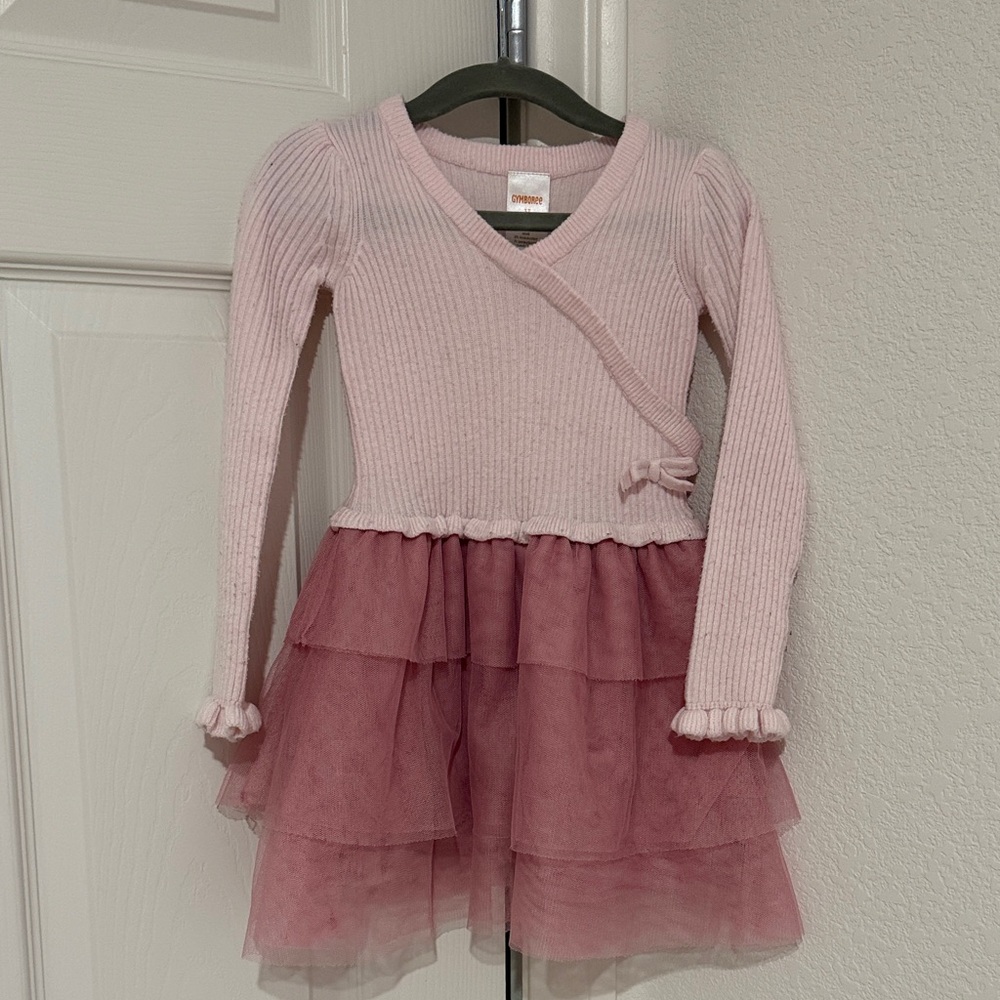 Gymboree Pink Layered Knit Dress